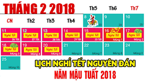 Công văn về việc nghỉ tết nguyên đán năm mậu tuất 2018